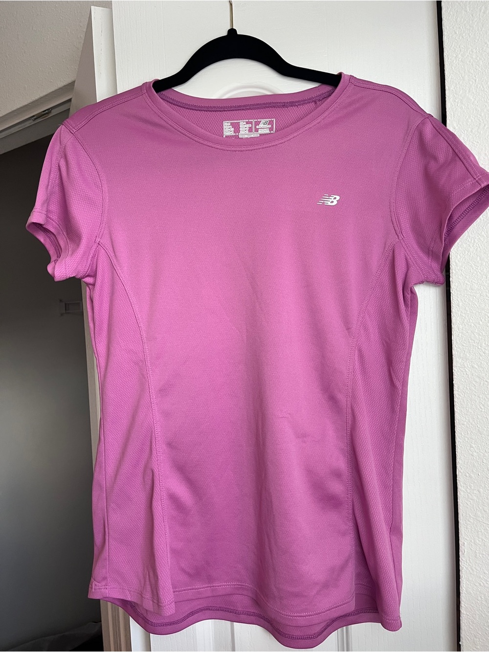 New Balance Women's Pink-Purple Short-Sleeve Athletic Tee